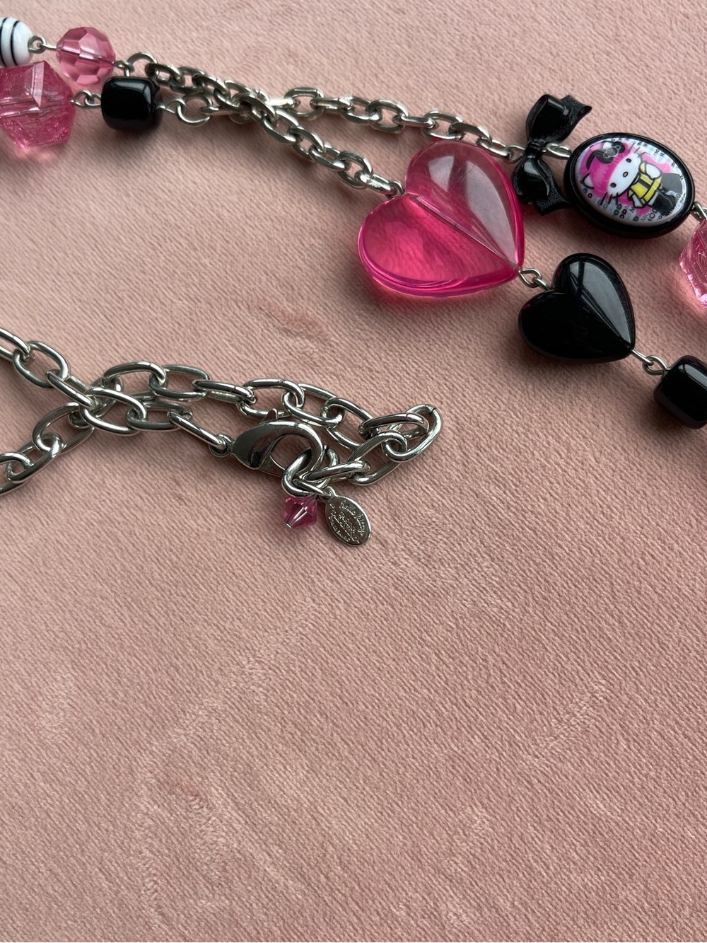 Tarina Tarantino Hello Kitty Pink & Black Charm Neckl… - Gem